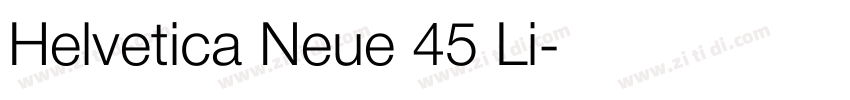 Helvetica Neue 45 Li字体转换